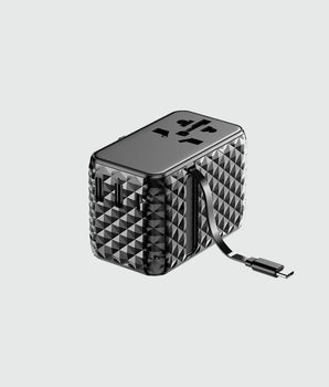 Powerology GaN Universal Charger with Retractable Type-C Cable