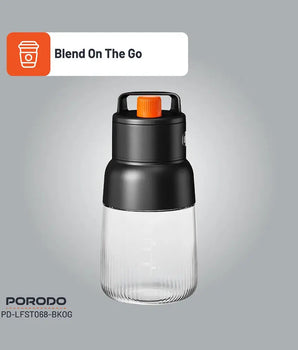 Porodo Lifestyle Blend & Sip Portable Blender – Black/Orange