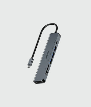 Green Lion 7-in-1 USB-C Hub - Gray