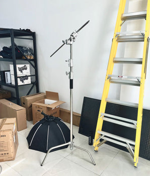 Heavy Duty C-Stand, Stainless Steel