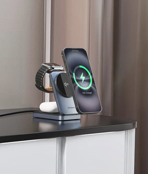 Powerology Qi2 Fast Charging Multi-Device Hub - Black