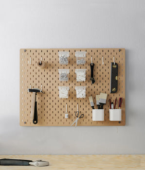 IKEA Skadis  Wooden Color Pegboard with Accessories
