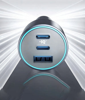 Anker 335 Car Charger, 67W, 3-Port with 2 USB-C and 1 USB-A, Black